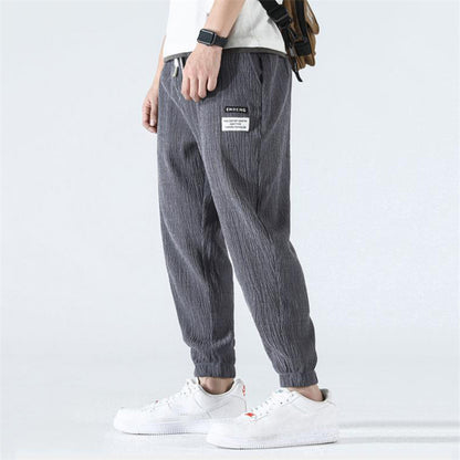 Stretch fashion comfortable ice silk breathable running men's casual pants