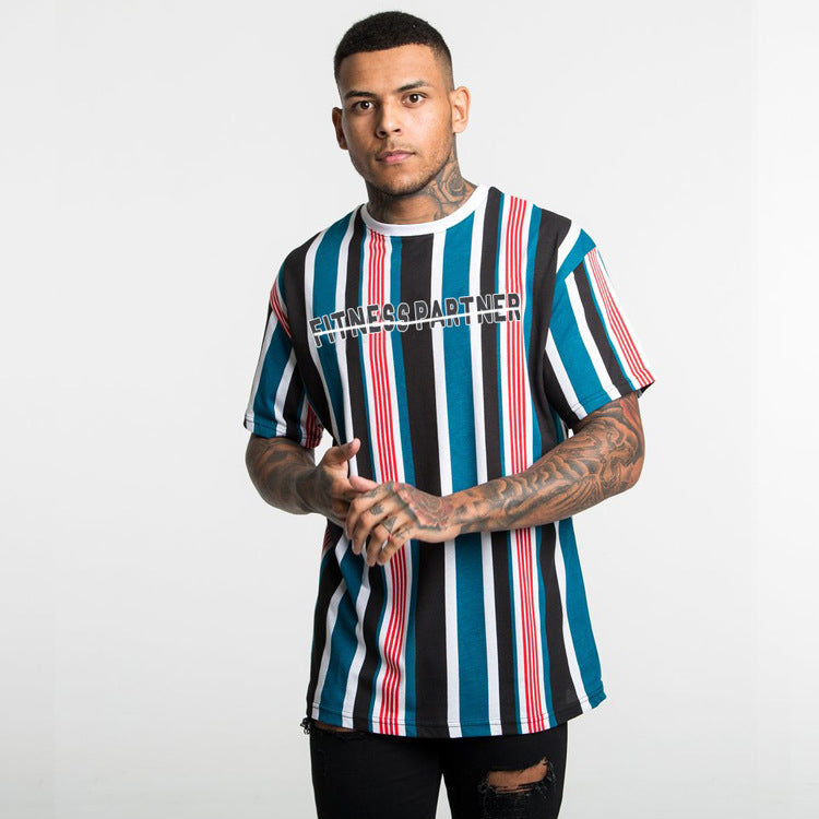 Striped sports t-shirt