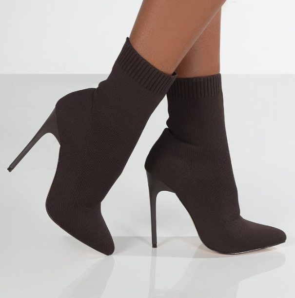 Suede Boots with Slim Heel