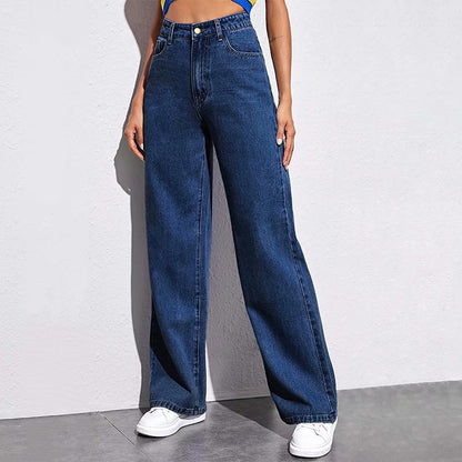 High waist wide leg jeans