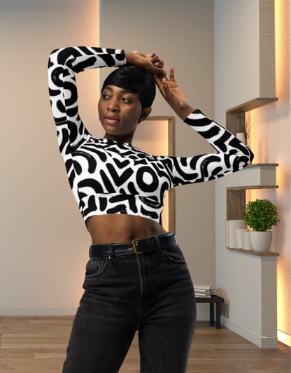 GLAMRO Charmé Langarm-Crop-Top