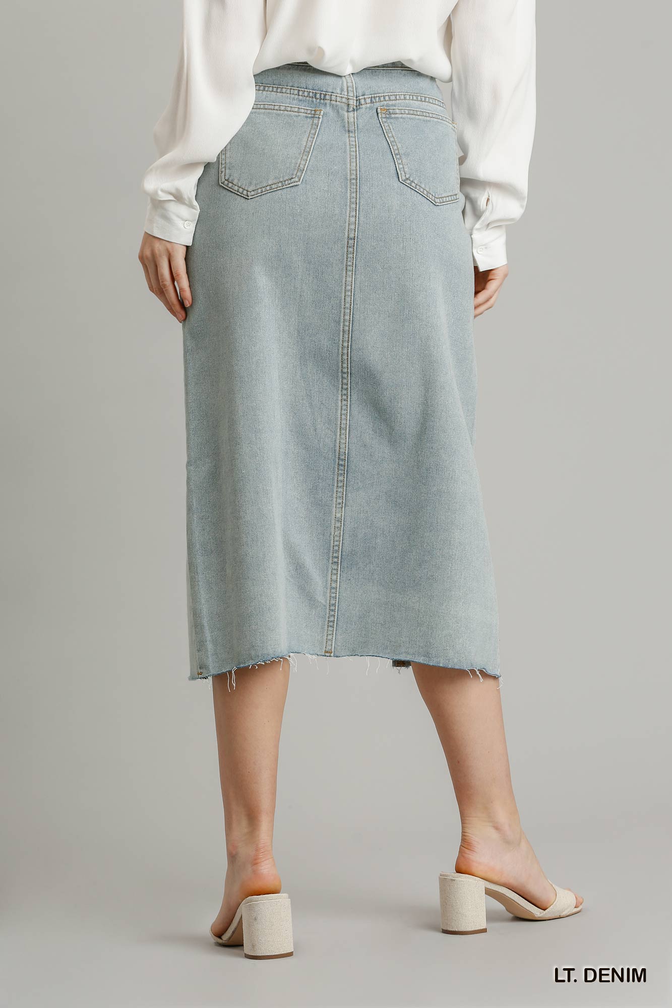 Asymmetrical Denim Skirt