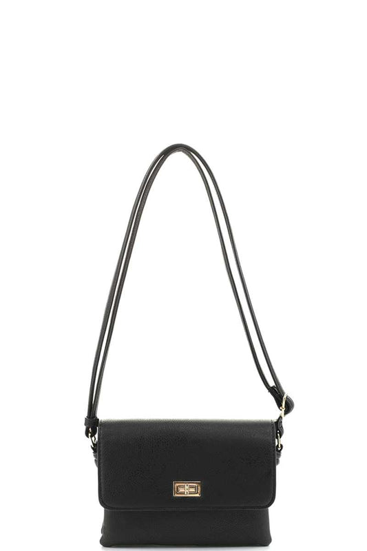 Sleek Smooth Colored Crossbody Bag: Practical Elegance