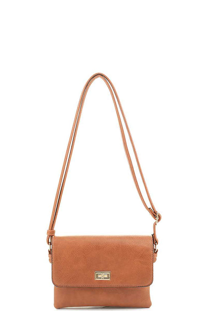 Sleek Smooth Colored Crossbody Bag: Practical Elegance