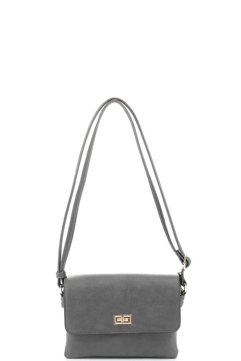 Sleek Smooth Colored Crossbody Bag: Practical Elegance