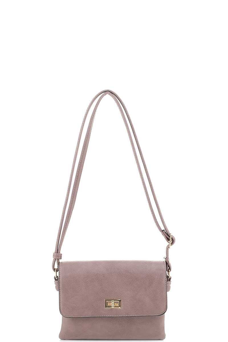 Sleek Smooth Colored Crossbody Bag: Practical Elegance