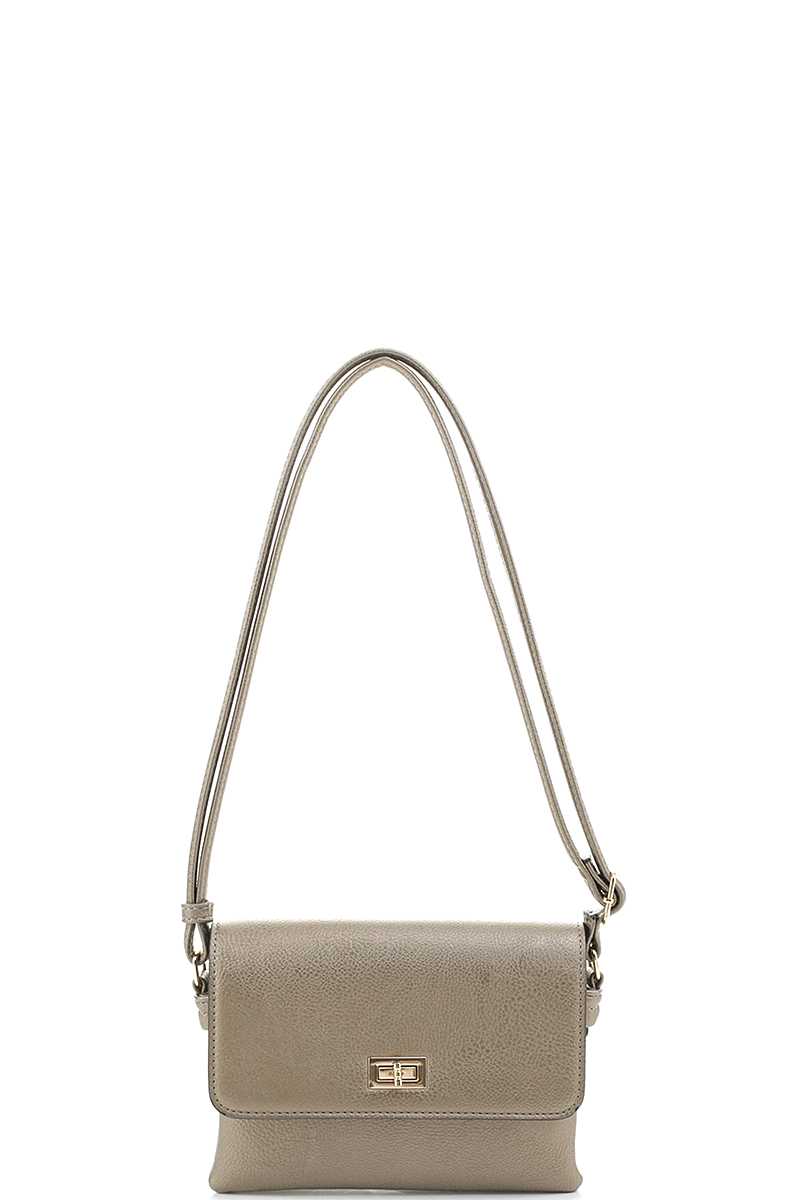 Sleek Smooth Colored Crossbody Bag: Practical Elegance