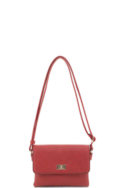 Sleek Smooth Colored Crossbody Bag: Practical Elegance