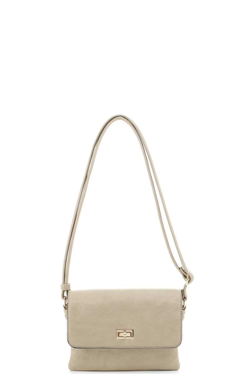 Sleek Smooth Colored Crossbody Bag: Practical Elegance