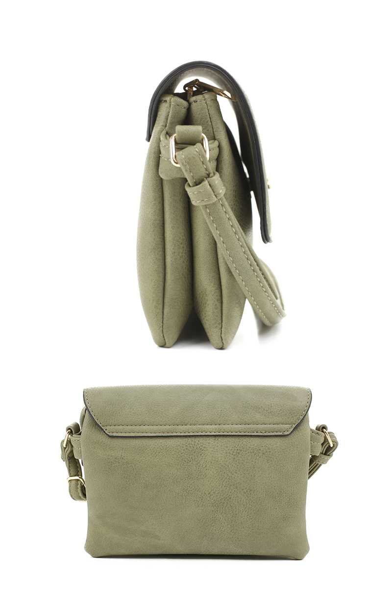 Sleek Smooth Colored Crossbody Bag: Practical Elegance