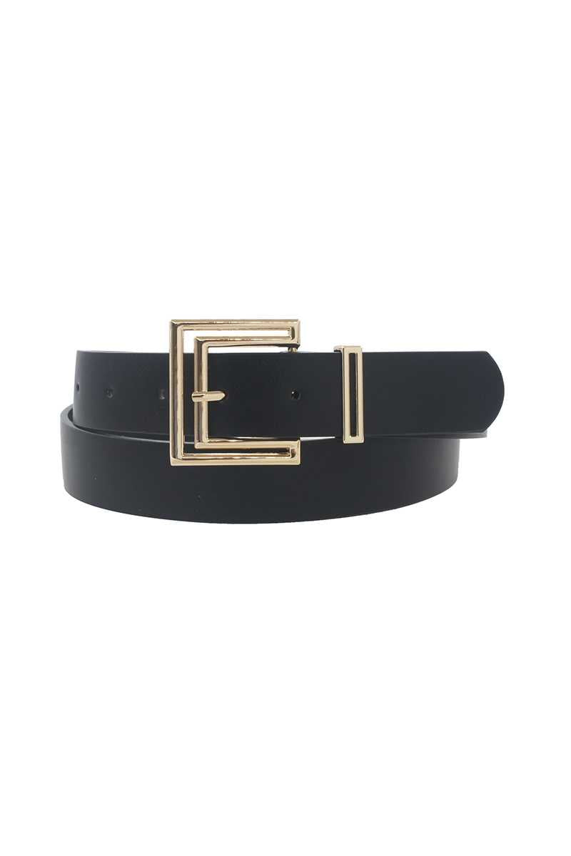 Outline Cutout Square Buckle Belt