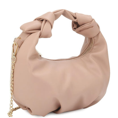 Sleek Round Handle Zipper Bag: Timeless Elegance