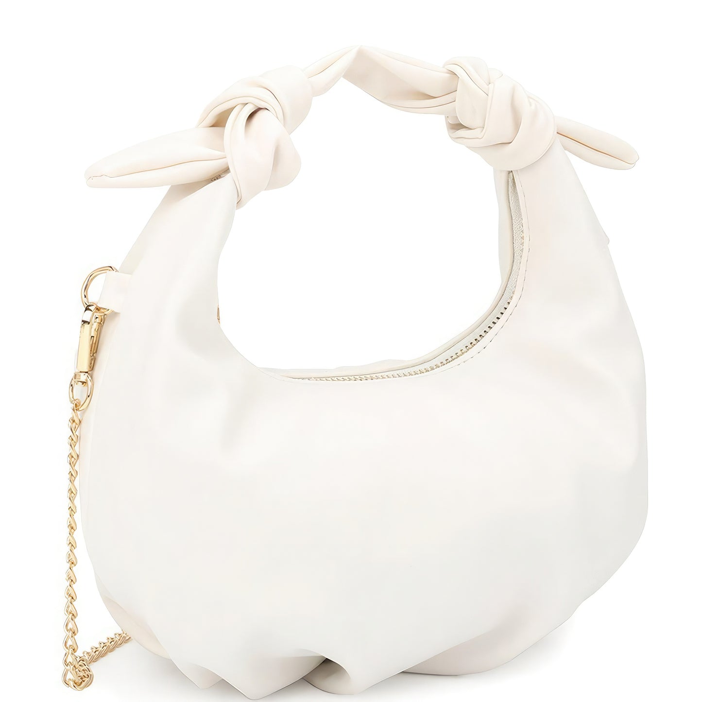 Sleek Round Handle Zipper Bag: Timeless Elegance