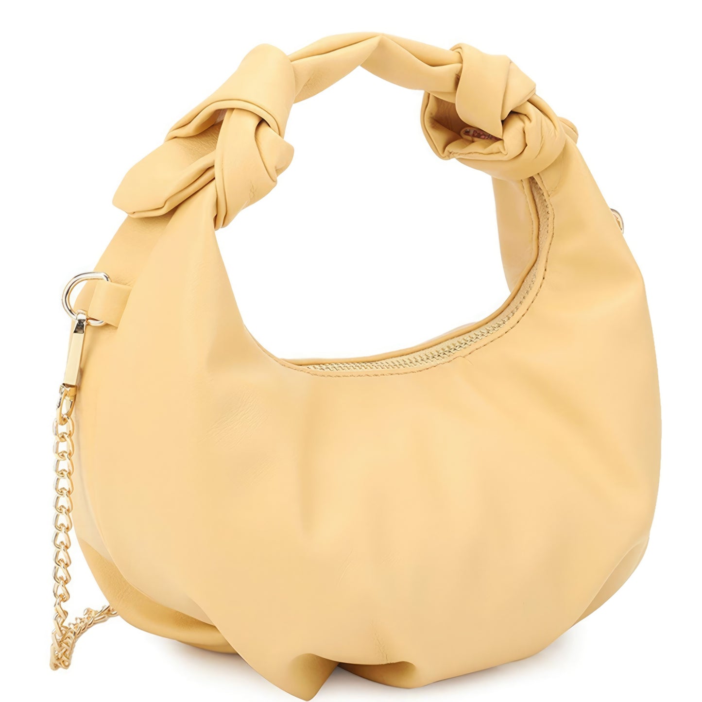 Sleek Round Handle Zipper Bag: Timeless Elegance