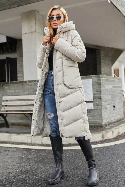 Women's Long Winter Parka – Windproof High-Quality