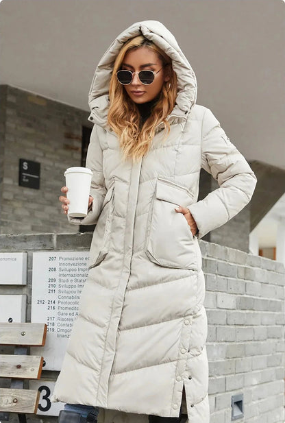 Women's Long Winter Parka – Windproof High-Quality