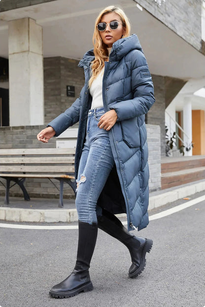 Women's Long Winter Parka – Windproof High-Quality