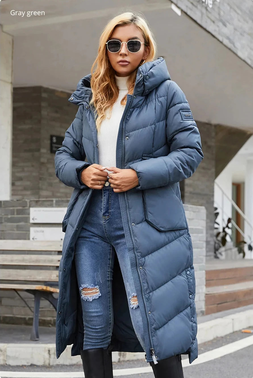 Women's Long Winter Parka – Windproof High-Quality