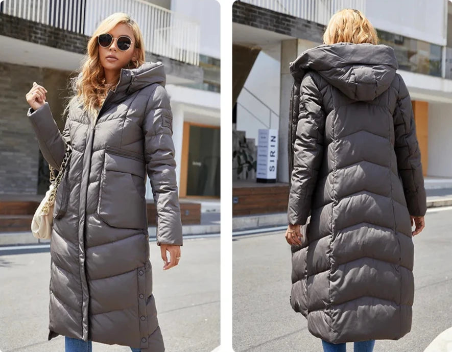 Women's Long Winter Parka – Windproof High-Quality