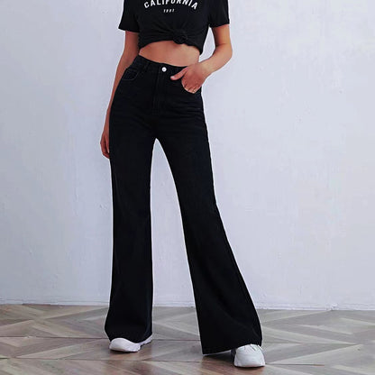 High waist wide leg jeans