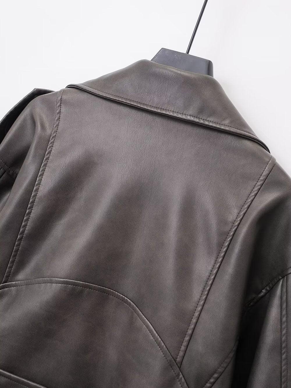 Leather jacket coat