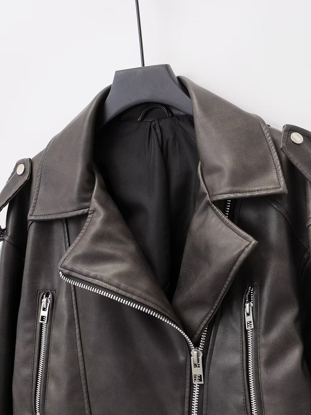 Leather jacket coat