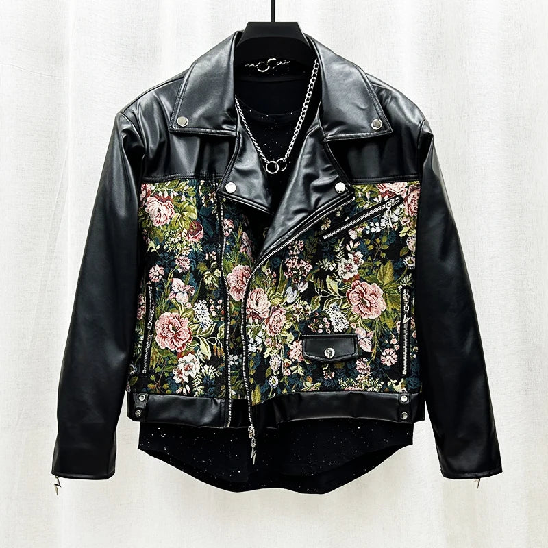 Leather Flowers jacket.