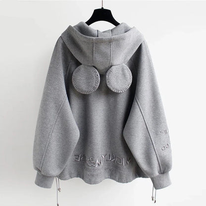 Casual Disney Hoodie with Mickey Mouse Embroidery