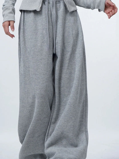 Gray Oversized High Waist Joggers for Women