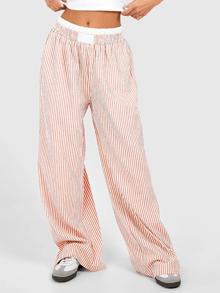 Striped Wide Leg Lounge Pants