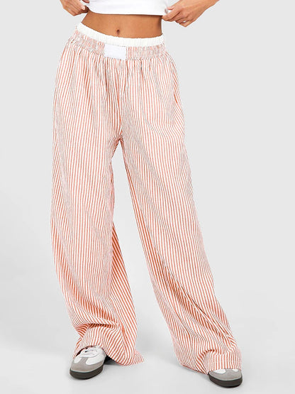 Striped Wide Leg Lounge Pants