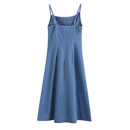 Asymmetric Denim Dress