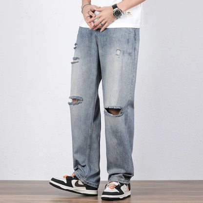 Baggy Jeans Men Light Blue Vintage