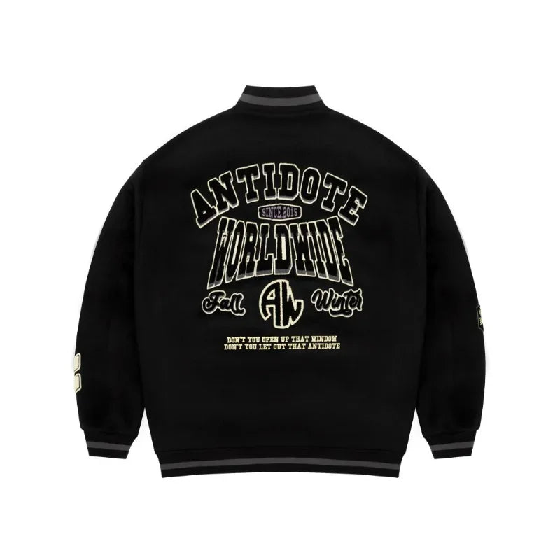 Baseball uniform retro heavy hip-hop jacket