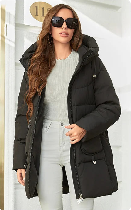 Fashion Hooded Parkas Plus Size