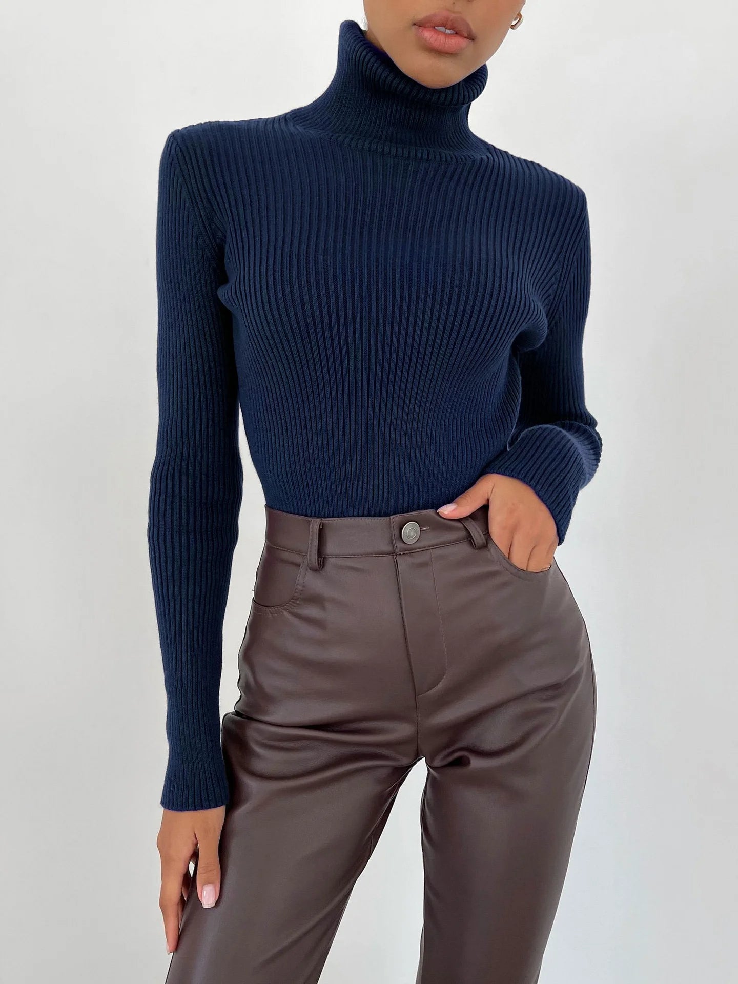 Essential Turtleneck Knit Sweater