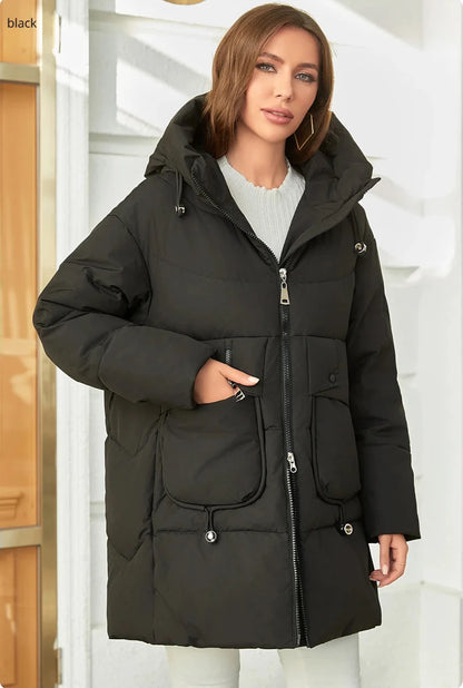 Fashion Hooded Parkas Plus Size