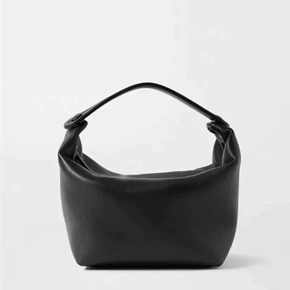 Genuine Leather Lunch Box Bag – Stylish Handheld Bento Bag