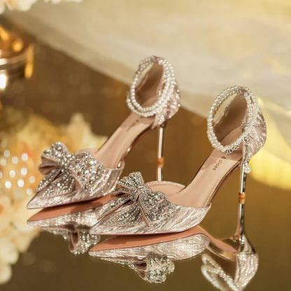 Luxury Pearl Butterfly Heels