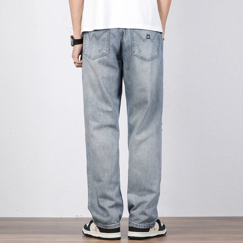 Baggy Jeans Men Light Blue Vintage