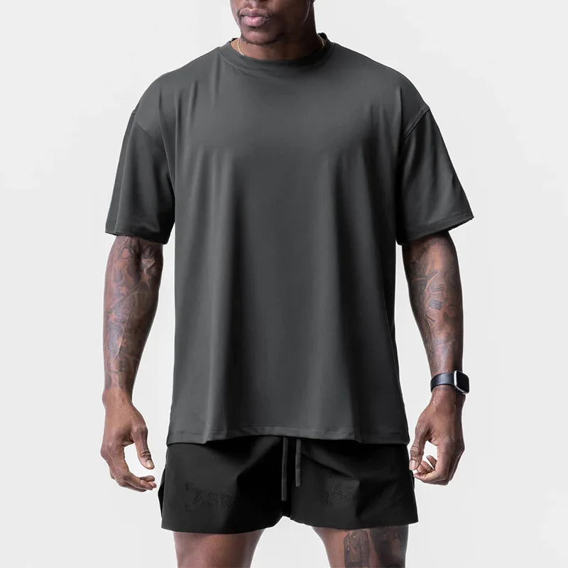 Men Loose Cotton Tees Tops Fashion Short