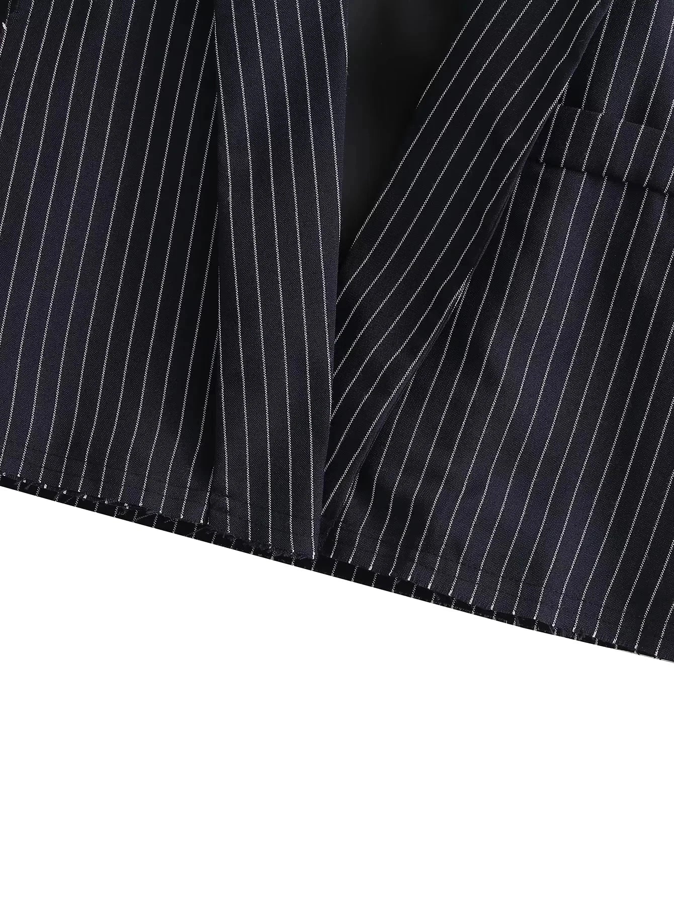 Striped Power Set - Wide Pants Suits V Neck Blazer