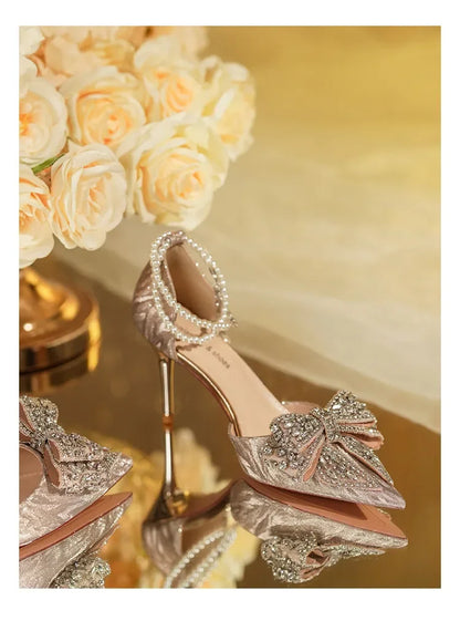 Luxury Pearl Butterfly Heels