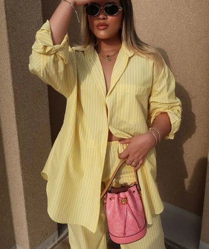 Yellow Striped Blouse