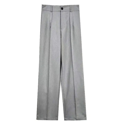 Women's Vintage High-Waist Straight Office Pants