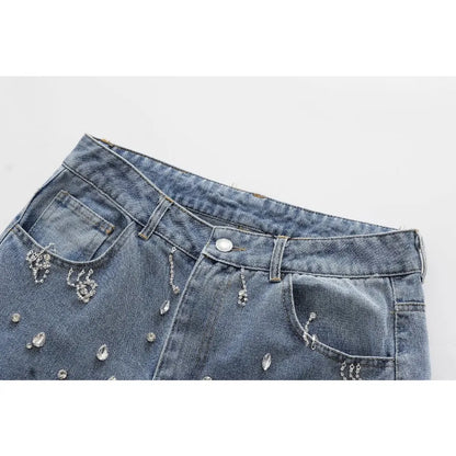 Frayed Hem Elegance Jeans