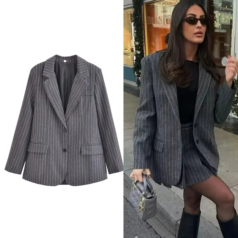 Striped Oversize Blazer