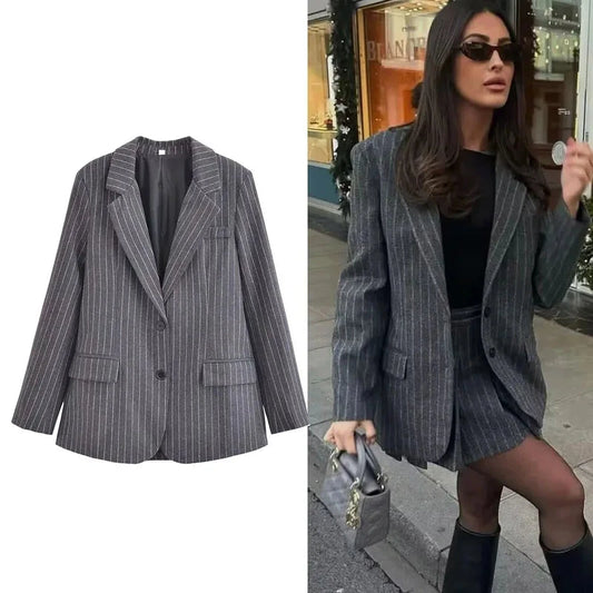 Striped Oversize Blazer