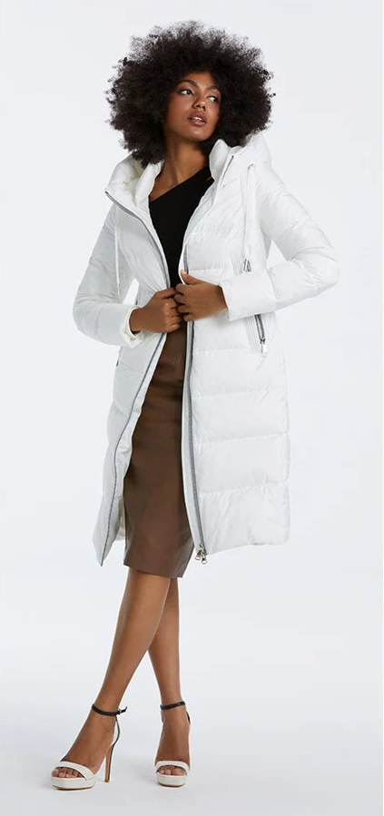 Elegant Hooded Winter Long Jacket for Women