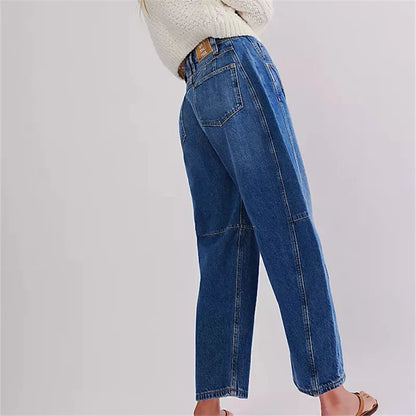 Baggy Wide Leg Horseshoe Denim Pants